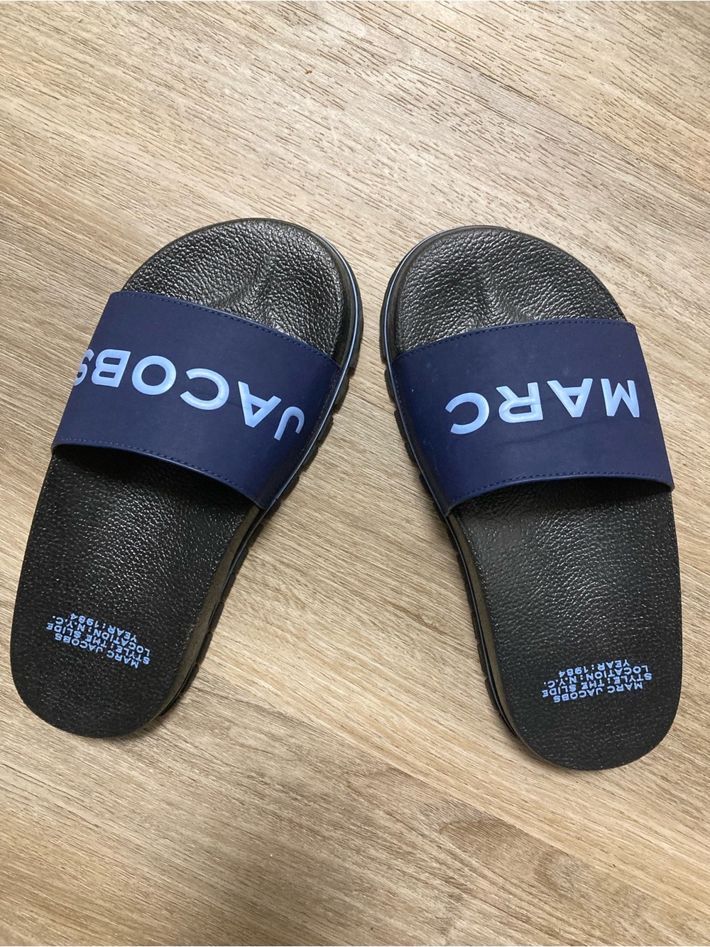 Marc Jacobs Navy and Light Blue Women's Slide Sandals - Picture 7 of 7